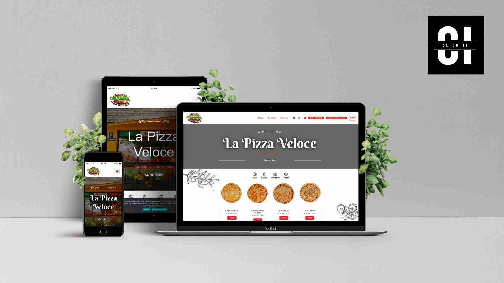 Atrapica (LaPizzaVeloce) - Ēdināšanas e-komercija mājaslapas izstrādes projekts Latvijā