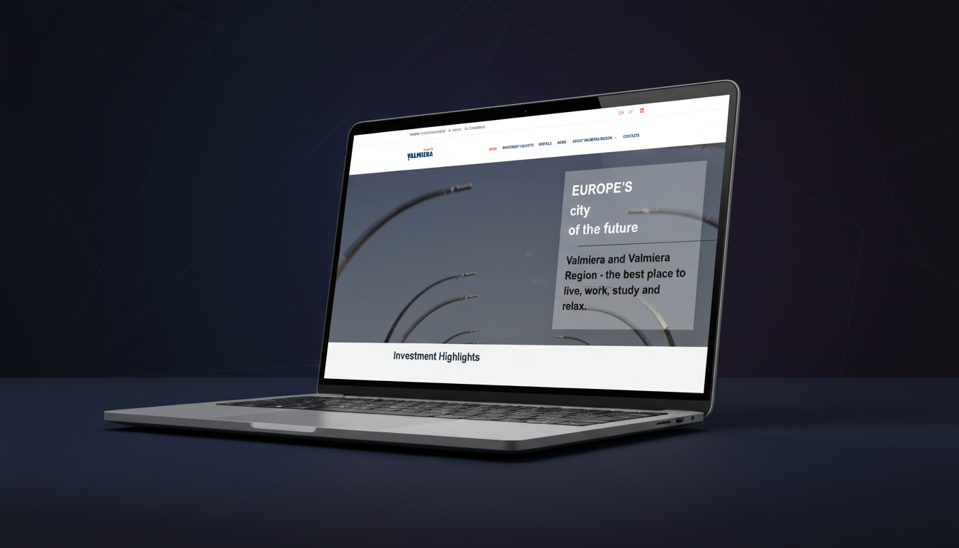 Invest in Valmiera - Investīciju portāls mājaslapas izstrādes projekts Latvijā