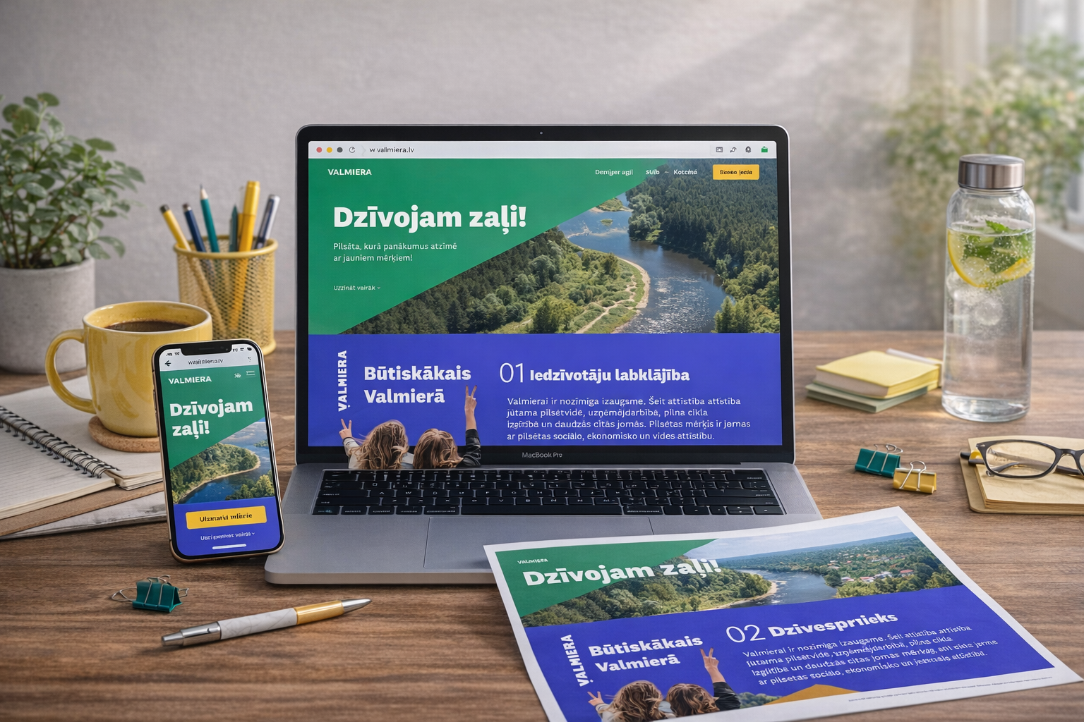 Zīmols Valmiera - Pilsētas zīmola portāls mājaslapas izstrādes projekts Latvijā